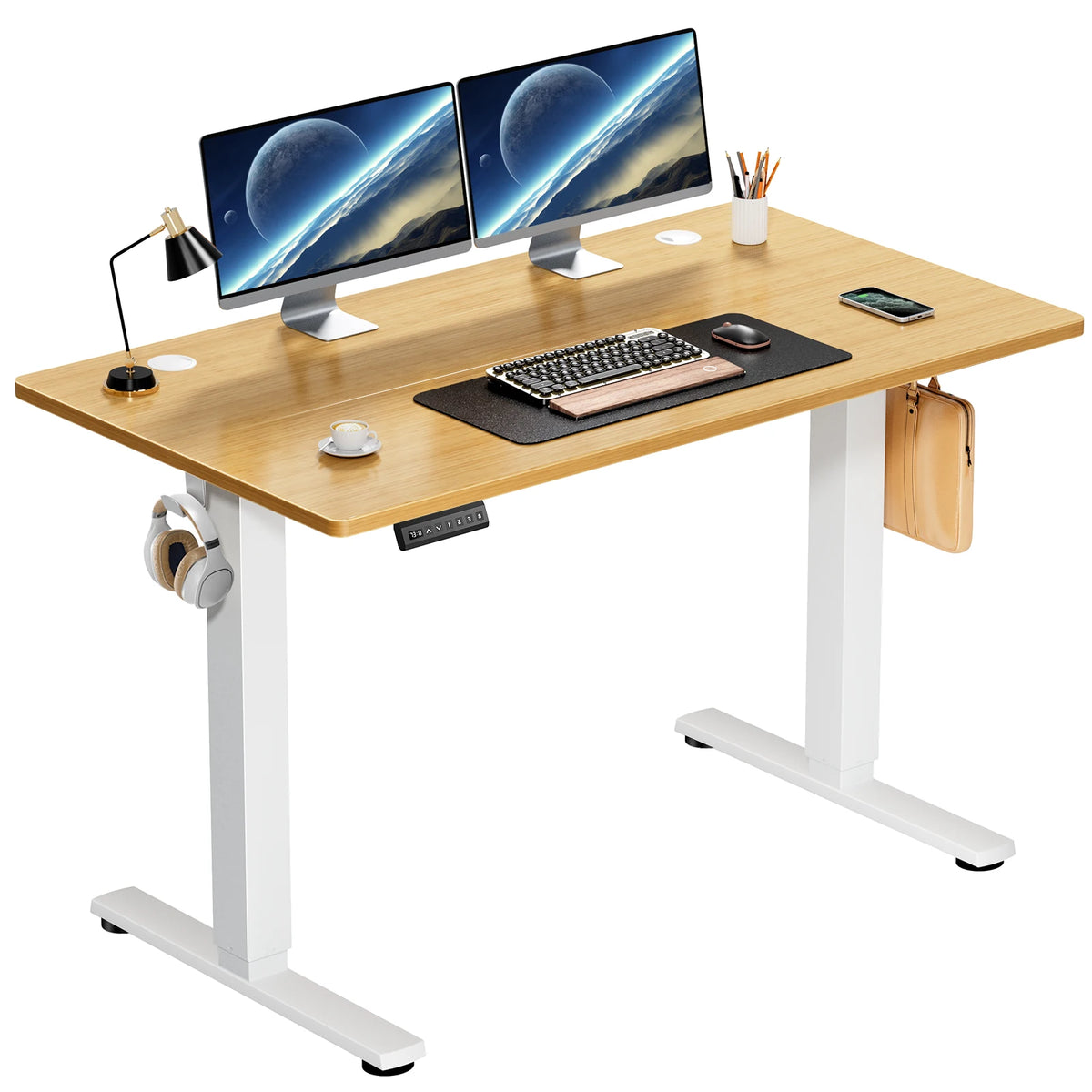 Electric Standing Desk Height Adjustable 40x24 Inch Sit Stand Workstation