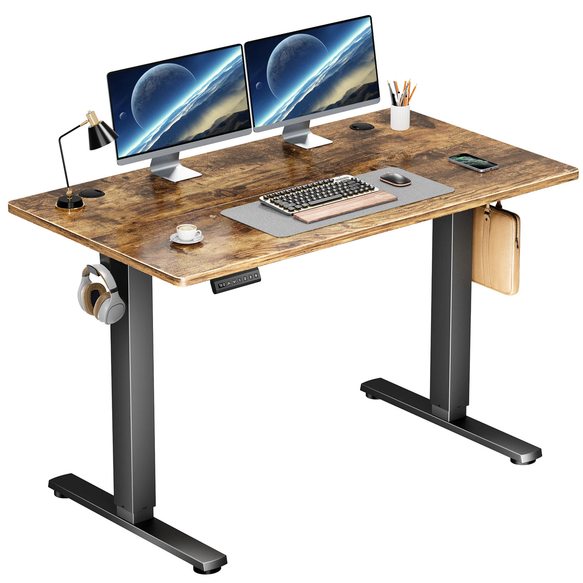 Electric Standing Desk Height Adjustable 40x24 Inch Sit Stand Workstation