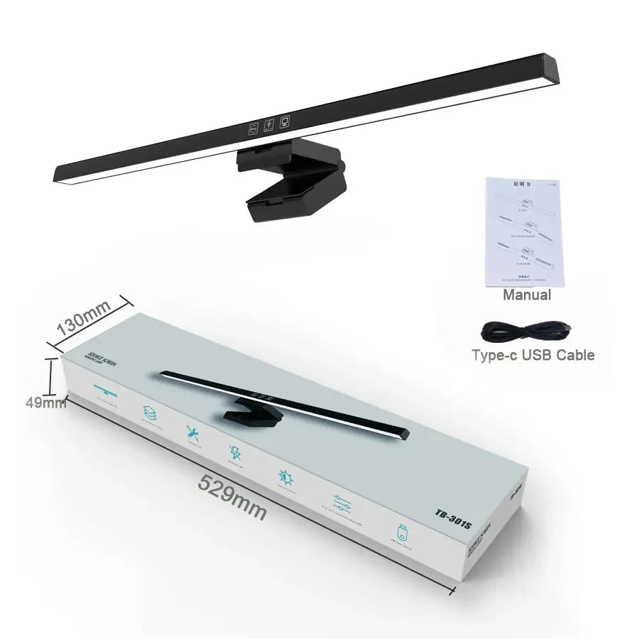 Monitor Light Bar — No-Glare Desk Lighting with Touch Dimming