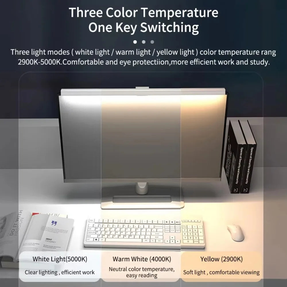 Monitor Light Bar — No-Glare Desk Lighting with Touch Dimming